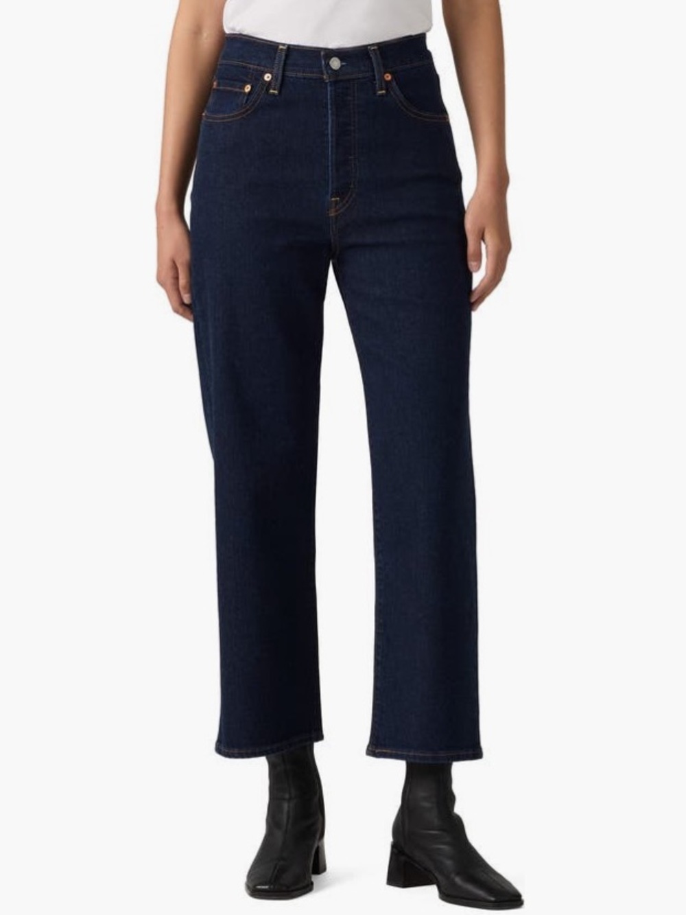 NWT 29x27 Levi's Ribcage High-Rise Ankle Straight Leg Jeans in Whoa What